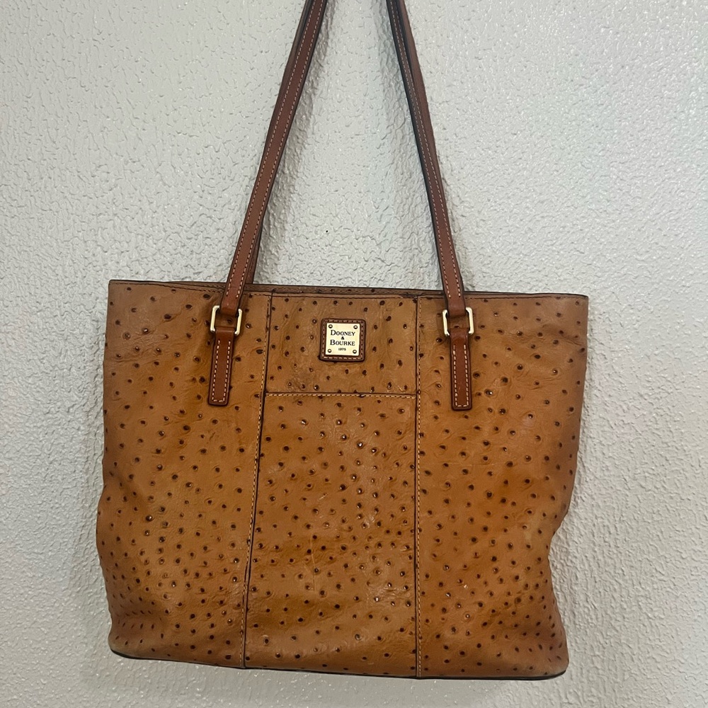 Dooney & Bourke Tan Ostrich Leather Tote